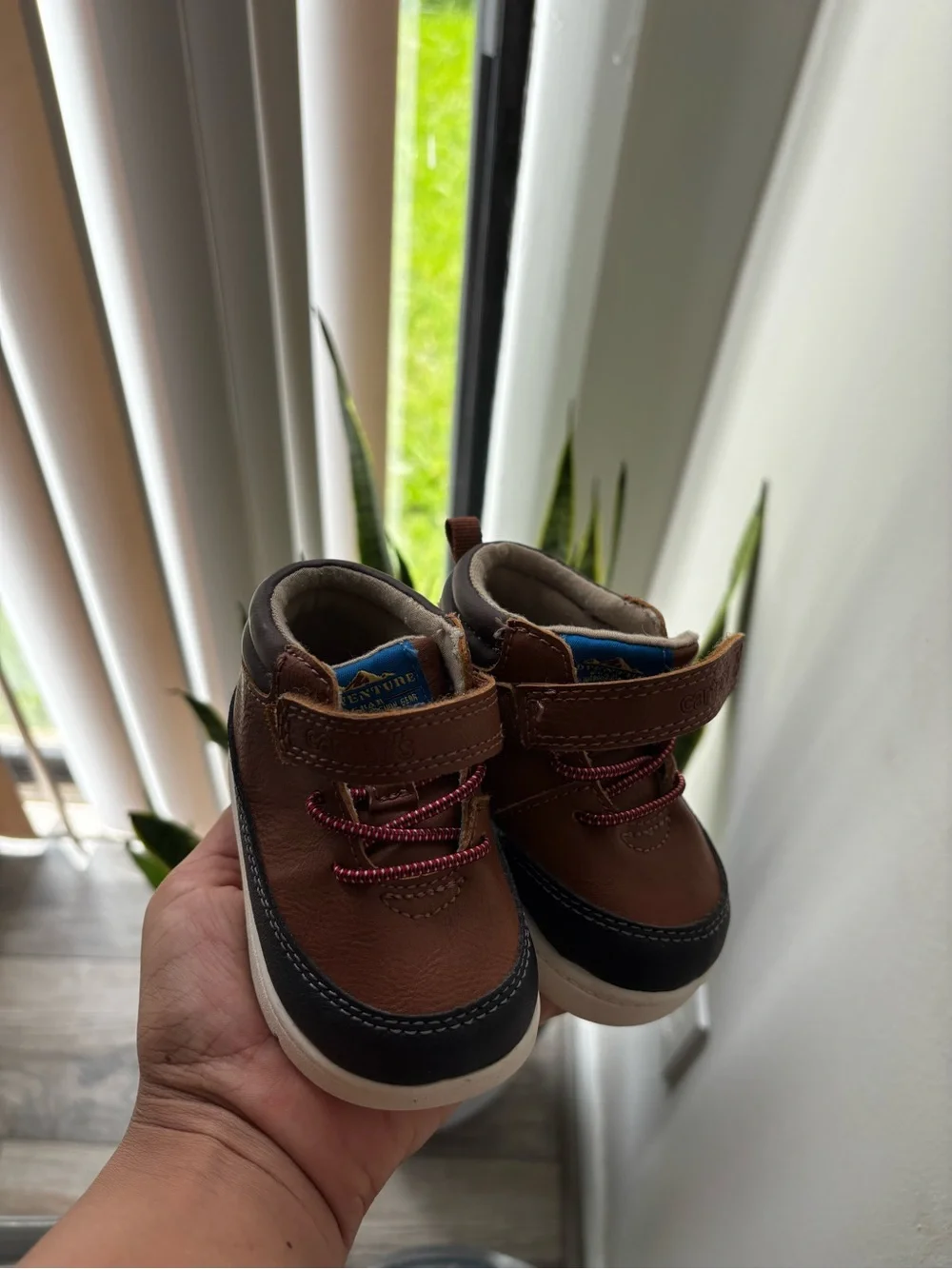 Carter's Brown and Black Toddler Strap Sneakers